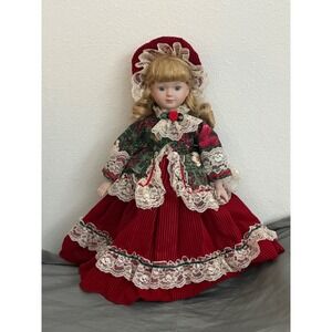 Softer Expressions Holiday Classic Porcelain Doll Collectible Display